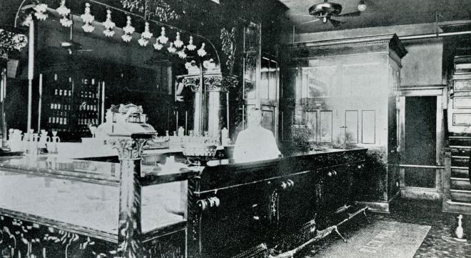 Basin Hotel bar in 1906